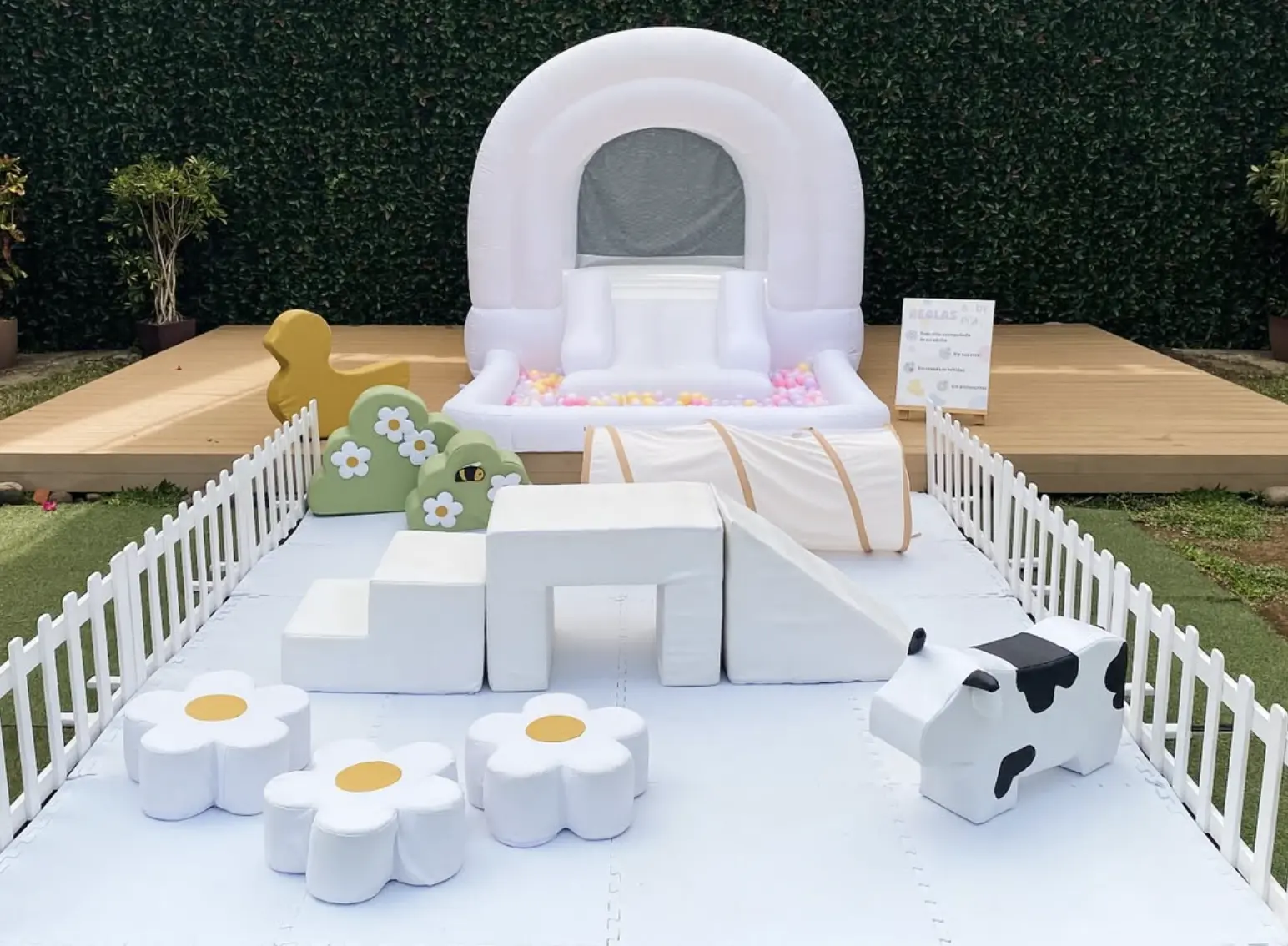Set de softplay con inflable